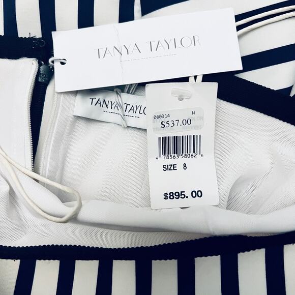 TANYA TAYLOR Piper Striped Mini Dress Size: 8 US M NWT - Picture 8 of 9